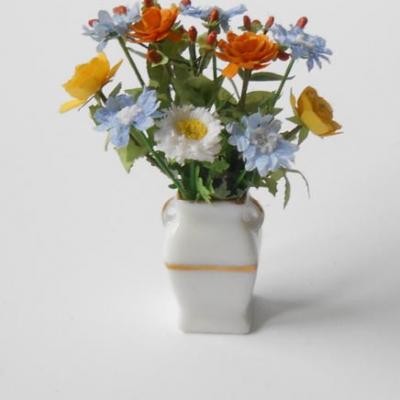 Bouquet bleu et orange