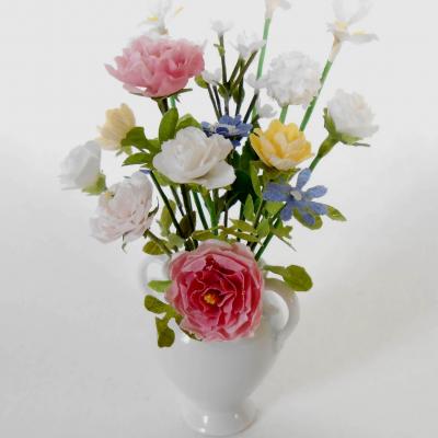 Grnd bouquet vase blanc