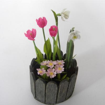 Jardinere tulipes roses1