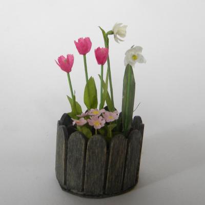 Jardinere tulipes roses2
