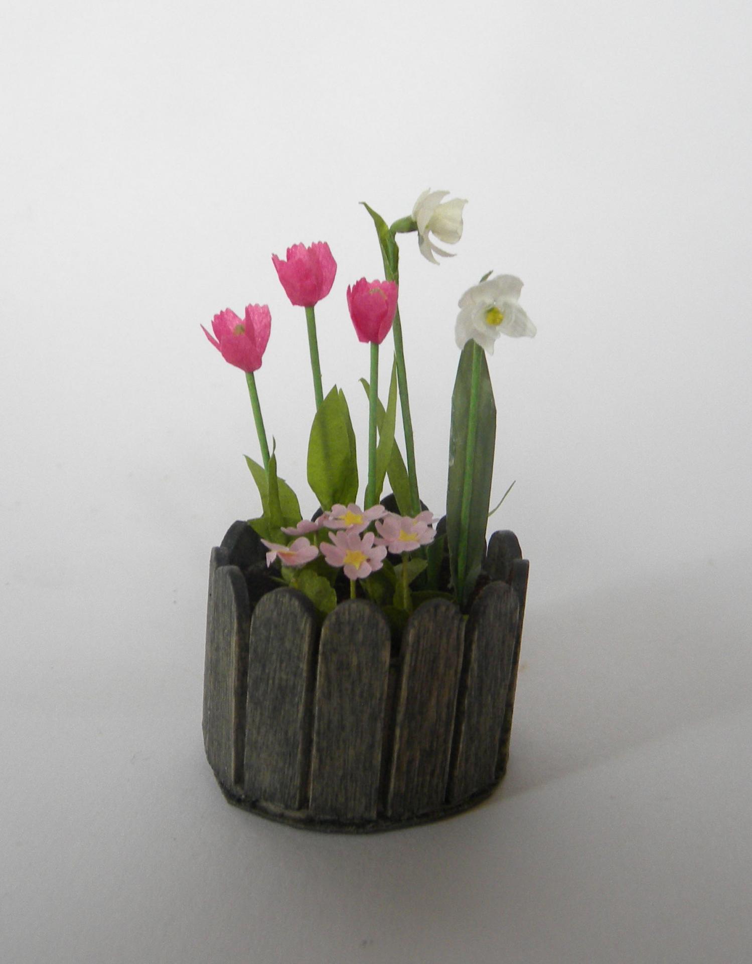 Jardinere tulipes roses2